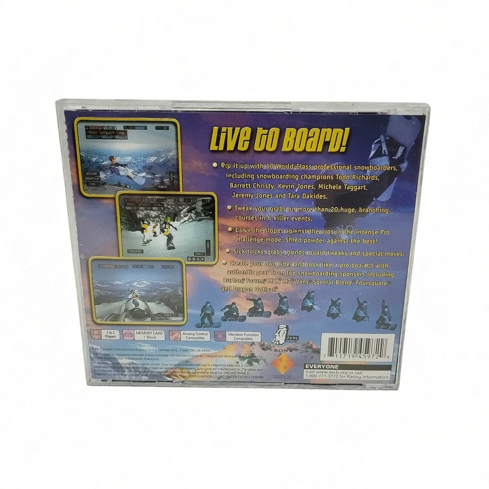 Sony PlayStation 1 Cool Boarders 2001 PS1 NTSC Snowboard Video Game Retro Sports